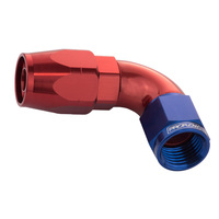 Proflow Fitting Hose End 90 Degree Full Flow -06AN Blue/Red PFE503-06