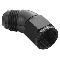 Proflow 45 Degree Full Flow Adaptor Male To Female -10AN, Black