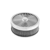 Proflow Air Filter Assembly Flow Top Round Stainless Steel 9in. x 3in. Suit 5-1/8in. Flat Base PFEAF-230076S