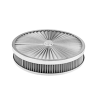 Proflow Air Filter Assembly Flow Top Round Stainless Steel 14in. x 2in. Suit 5-1/8in. Neck Recessed Base PFEAF-350051S