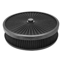 Proflow Air Filter Assembly For Holley EF Sniper Series Flow Top Round Black.14'' x 2.5'' Suit 5-1/8in. Neck Recessed Base PFEAF-350076B-SN