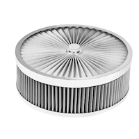 Proflow Air Filter Assembly Flow Top Round Stainless Steel 14in. x 5in. Suit 5-1/8in. Neck Recessed Base PFEAF-350127S