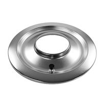 Proflow Air Filter Base 14in. Suit 5-1/8in. Neck Flat Base With PVC Port Chrome PFEAF-56370