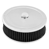 Proflow Air Filter Assembly Round 6in. x 3in. Chrome  PFEAF-6150076B