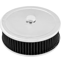 Proflow Air Filter Assembly Round 14in. x 2.5in. Chrome  PFEAF-6350063B