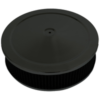 Proflow Air Filter Assembly Round 14in. x 5in, Black, Flat Base,