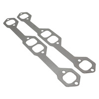 Proflow Header Extractor Gasket, For SB Chevrolet, Stainless with Graphite Overlay, 1.629" X 1.460" Port, Pair