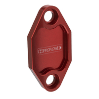 Proflow Fuel Pump Block-Off Plate Aluminium Red Anodised For Holden 253 308 Each PFEFB-100R