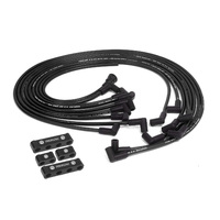 Proflow Spark Plug Pro Lead Wires Set 10mm Black Black Boots 90 Degree Boots Universal V8 with Separator Set PFEIGL910BK