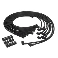 Proflow Spark Plug Pro Lead Wires Set 10mm Black Black Boots Straight Boots Universal V8 with Separator Set PFEIGLS10BK