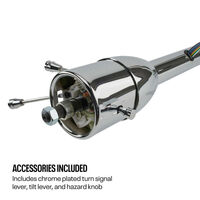 Proflow Universal Steering Column Manual Collapsible Column Chrome 5 Position Tilt 28" Long Kit  PFESTC-MAN28