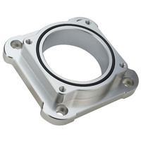 Proflow For Ford Barra Adapter Plate Suit Factory Fly By Wire Throttle Body Billet Aluminium Silver PFETBAFD