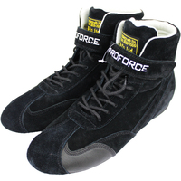 Proforce Safety Driving Shoes Drag FIA High-top Nomex Suede Outer Black Men's Size 9 Pair