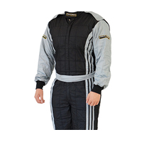 Proforce Safety Driving Suit Racing Triple Layer FIA Advanced 100% Nomex Fabric Black/Gray Medium