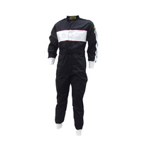 Proforce Safety Driving Suit One-Piece Single Layer Pyrovatex Large Black/White Strip