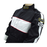 Proforce Safety Driving Suit One-Piece Multiple Layer Pyrovatex Large Black/White Strip