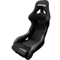 Proforce Safety Racing Seat FIA. Highback Bucket Glass Fiber Reinforce Plastic Lightweight Black Velour Each