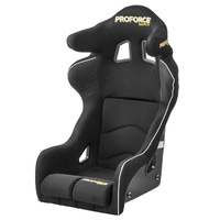 Proforce Safety Racing Seat FIA Highback Bucket Competition Glass Fiber Reinforce Plastic Lightweight Black Velour Each