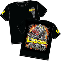 Rocket T-Shirt Black with Rocket Logos Youth (Medium)