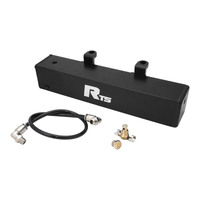 RTS Transmission Overflow Catch Can, TH350 & 4L80E/4L85E, Rectangular, 1.0L Capacity, Aluminium, Black Powdercoated