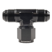 Raceworks Fitting Tee - Swivel On Branch AN-8 RWF-144-08BK