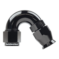 Raceworks Teflon Hose Fitting AN-4 150 Deg RWF-205-04BK