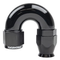 Raceworks Teflon Hose Fitting AN-4 180 Deg RWF-206-04BK