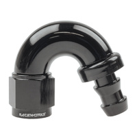 Raceworks Push Lok Hose Fitting AN-4 150 Deg RWF-405-04BK