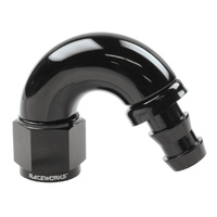 Raceworks Push Lok Hose Fitting AN-8 150 Deg RWF-405-08BK