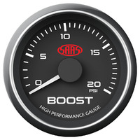 SAAS boost gauge 2" black 0-20psi for Toyota Hilux GUN136R 1GDFTV 2.8 CRD 