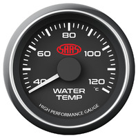 SAAS Water Temp Gauge 40°-120° 52mm Black Muscle Series SG-WT52B