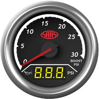 SAAS dual boost gauge 2" black 0-20psi for Mazda Bt-50 UP0Y P4AT 2.2 Diesel 