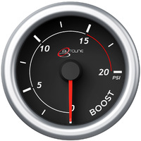 SAAS Boost Gauge Diesel 0-20 psi 52mm Black Autoline SG71212