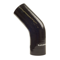 Raceworks Silicone Hose 45-Degree Elbow 0.75'' (19mm) Black SHE-045-075BK