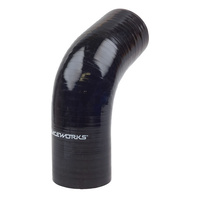 Raceworks Silicone Hose 67-Degree Elbow 3.5'' (89mm) Black SHE-067-350BK