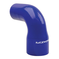 Raceworks Silicone Hose 90-Degree Reducer Elbow 1.5-2.00'' (38-51mm) Blue