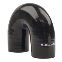 Raceworks Silicone Hose 180-Degree Elbow 1.5'' (38mm) Black SHE-180-150BK