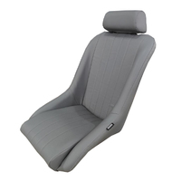 Autotecnica Sports Seat Classic Grey PU Leather Includes Slider SS25HG