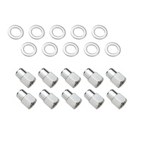 Wheel Lug Nut Kit,, Chrome Open End, Medium Mag, 1.38, 1/2', 0.55 Shank, Set of 10