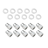 Wheel Lug Nut Kit,, Chrome Open End, Medium Mag, 1.38, 7/16, 0.55 Shank, Set of 10