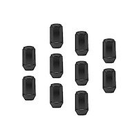 Wheel Lug Nut Kit Black, Acorn Bulge, length 1.42, 7/16 inch, Set of 10