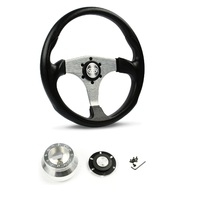 SAAS Steering Wheel Poly 14" ADR Octane Brushed Alloy Spoke SW515S-R and SAAS billet boss kit for Chevrolet Corvette 1967