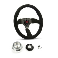 SAAS Steering Wheel Suede 14" ADR Tokyo Motorsport Black Spoke SWMS1 and SAAS billet boss kit for Chevrolet Corvette 1967