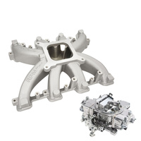 VPW Intake Manifold & Carburettor Kit, LS3 Holden Commodore Chev Air Max Intake, Repro Holley Style 750CFM Vac Sec, Carburettor, Kit