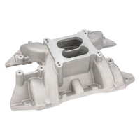 VPW Intake Manifold Dual Plane, Dual Plane, Aluminium, Natural, Square Bore, BB Chrysler, Mopar, 383, Each