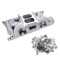 VPW Intake Manifold & Carburettor Kit, SB Ford 289-302W, Air Max Intake, Repro Holley Style 750CFM Vac Sec, Carburettor, Kit