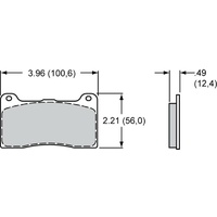 Wilwood PolyMatrix Brake Pad Set with Q Compound Suit Dynalite Side-Inlet & Dynapro WB15Q-10385K