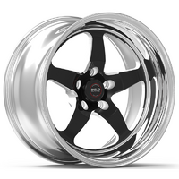 Weld Racing RT-S S71 Polished Wheel With Black Centre 15" x 10", 5 x 4.75" B/C, 3.5" B/S, Low Pad Height