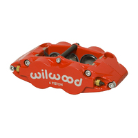 Wilwood Caliper FNSL6R-DS Radial 1.10 in. Rotor Width 14.00 in. Rotor Dia. 1.62/1.12/1.12 in. Bore RH Aluminum Red Each