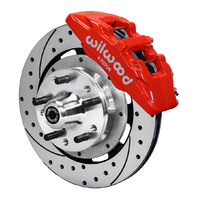 Wilwood KIT FRONT MUSTANG 65-69 DP6 12.19 ROTOR DRILLED RED